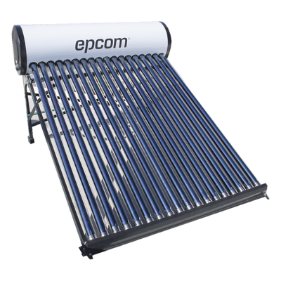 Calentador Solar de Baja Presión / 180 L / 18 Tubos de Vacío / Acero Inoxidable Grado Alimenticio / Resistencia a Granizo 25 mm / Ánodo de Magnesio