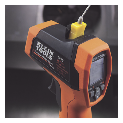 Termómetro Infrarrojo / Doble Láser / IR y Sonda Tipo K / Rango -40 a 650 °C (-40 a 1200 °F) / Resolución 20:1 / Emisividad Ajustable