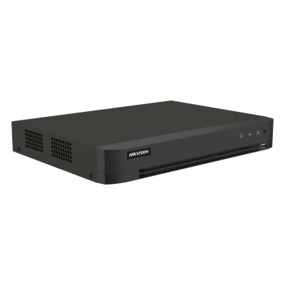 DVR Pentahíbrido / 16 Canales TURBOHD + 8 Canales IP / 5 Megapixel Lite / Audio Bidireccional Coaxitron / Reconocimiento Facial / AcuSense / 1 Bahía HDD / Salida Full HD