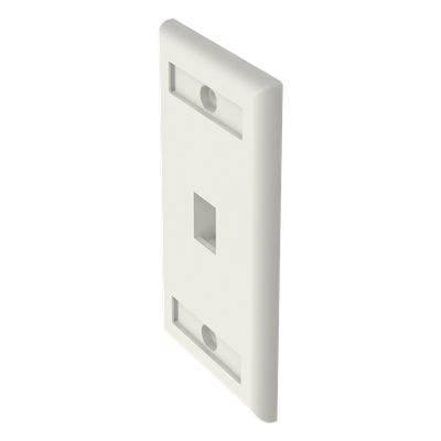 Placa de Pared Vertical / 1 Puerto Keystone / 69.8 x 114.3 mm / Blanco Mate