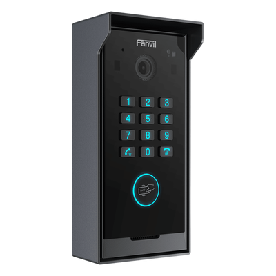 Videoportero IP SIP / Cámara HD 2 MP / IR Nocturno / IP65 e IK07 / Teclado Numérico / BLE y Tarjeta IC / 10,000 Tarjetas / SIP 2.0 y ONVIF