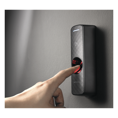 Lector de Control de Acceso Biométrico / Huella Dactilar / Doble Frecuencia RFID 125KHz y 13.56MHz / NFC Físico / CPU 1.0 GHz / Detección de Dedo Vivo