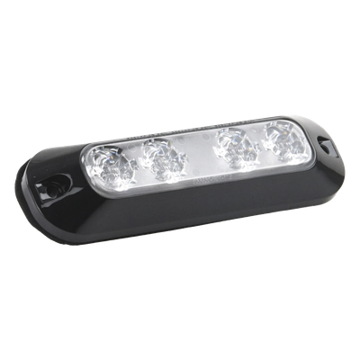 Luz Auxiliar LED / 4 LEDs Bicolor Rojo/Azul / 22 Patrones de Destello / Voltaje Universal 12-24 VCC / Interior y Exterior