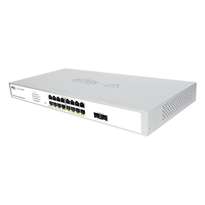 Switch Administrable PoE / 16 Puertos Gigabit PoE af/at / 2 SFP / 36 Gbps / Presupuesto PoE 240 W / Cloud Gratuito