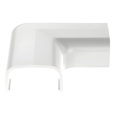 Conexión en Ángulo Recto / 90° para Canaleta LD5 / ABS Blanco / Adhesivo Sin Herramientas / UL94V-0 FT4