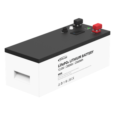 Batería de Litio LiFePO4 / 12.8 Vcc / 200 Ah / 2.56 kWh / LCD Local / Serie 4 Unidades