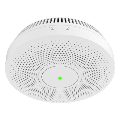 Detector de Humo Interconectable / Doble Sensor de Luz / Alarma 85 dB / Batería Litio 10 Años / Interconexión 30 Dispositivos / Montaje en Techo