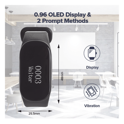 Reloj Buscador IP / IPX7 / Pantalla OLED / 80-100 m (262.5-328.1 ft) Alcance / 48 Horas Standby / 10 Mensajes / 7 Idiomas / 180 mAh