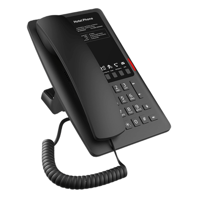 Teléfono IP Hotelero / Wi-Fi 6 Dual-Band / 2 Líneas SIP / 5 Teclas Programables / PoE 802.3af / USB-A / Audio HD
