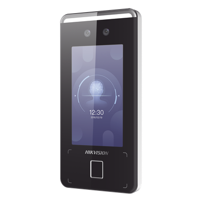 Terminal de Reconocimiento Facial / Pantalla Táctil 4.3 pulgadas / Wi-Fi / IP65 / Alcance 0.3 a 1.5 m (0.98 a 4.92 ft) / 3,000 Usuarios / 150,000 Eventos / WDR / QR / Videoportero