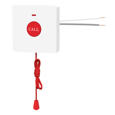 Botón de Emergencia para Baño / Cordon Extensible 2 m (6.6 ft) / IP44 / 50,000 Activaciones / Compatible Y501 Series