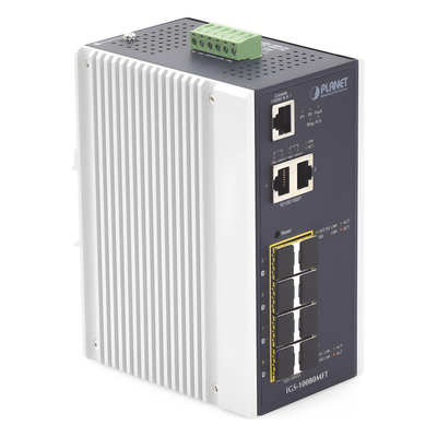 Switch Industrial Administrable L2+ / 8 Puertos SFP 1G / 2 Puertos TP Gigabit / 2 Puertos SFP 2.5G / -40 a 75°C / IP30