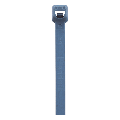 Brida de Cable / Nylon 6.6 Metal Detectable / 203 mm (8.0 in) Largo / 3.4 mm Ancho / 133 N (30 lb) / Antimicrobiano / Azul