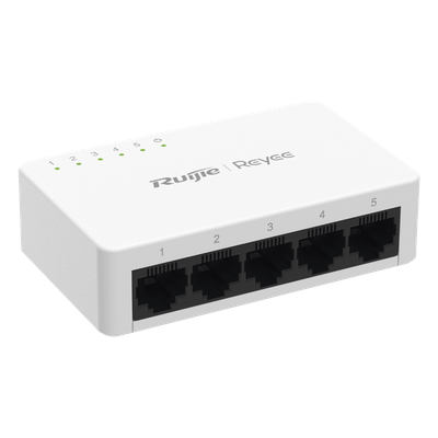 Switch No Administrable / 5 Puertos 10/100 Mbps / Visibilidad Cloud / Plug & Play / 1 Gbps Switching Capacity