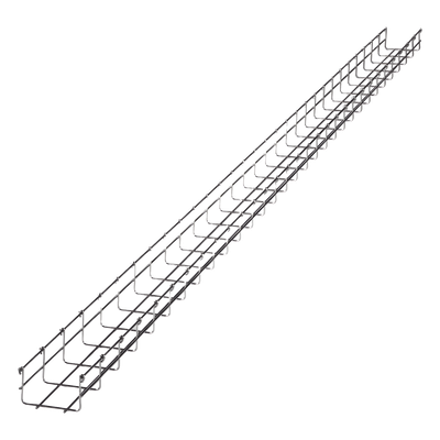 Charola Tipo Malla / 66 mm Peralte / 100 mm Ancho / 3 m (9.84 ft) / Electro Zinc / 105 Cables Cat6