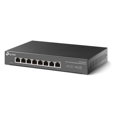 Switch no administrable / 8 puertos 2.5G / 40 Gbps switching / Fanless / Auto-negociación 100M/1G/2.5G