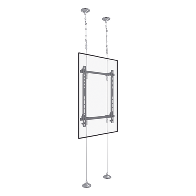 Soporte de Montaje Suelo a Techo / Pantallas 32" ~ 75" / Carga Máxima 30 kg / VESA 400 x 600 mm / Cableado de Acero