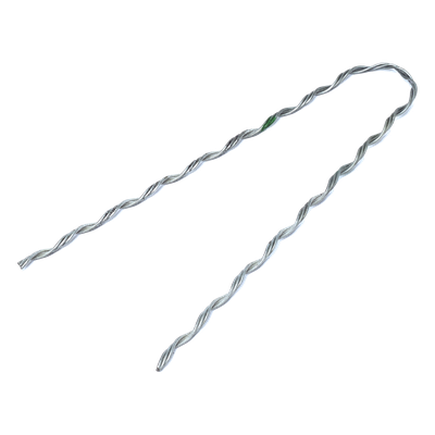 Remate Preformado Retenida / Acero Galvanizado / Cable Figura 8 con Mensajero 3.1 mm / Tensión 1746 kg / Longitud 304.8 mm (12') / Pierna Dispareja