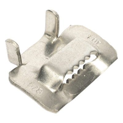 Hebilla de Acero Inoxidable / Tipo T / 5/8" / 100 Piezas / Compatible ADSS y Mini-ADSS