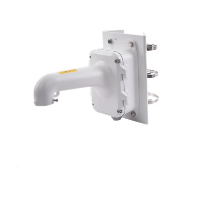 Montaje en Poste con Caja de Conexión / Ajustable 100-200 mm / Capacidad 10 kg (22 lb) / Aluminio y Acero / IP Compatible