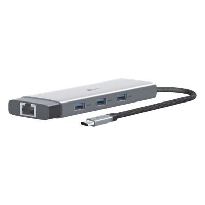 HUB USB-C 9 en 1 / HDMI 4K@60Hz / Ethernet Gigabit / 100W PD / 140.2x43x14.3 mm (0.46x0.14x0.047 ft)