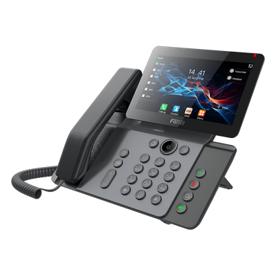 Teléfono IP Empresarial / Pantalla Táctil 7" / Wi-Fi 6 / Bluetooth 5.4 / 20 Líneas SIP / Cámara 1080p / PoE / Material Antibacterial
