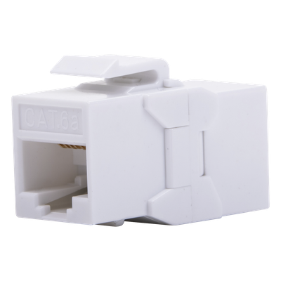 Acoplador UTP / Cat6A / RJ45 Hembra a Hembra / 10 Gbps / 500 MHz / Blanco