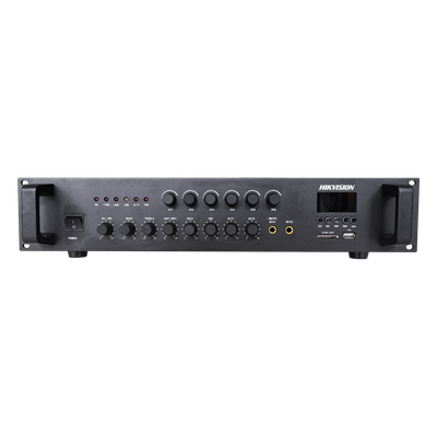 Amplificador de Audio / 120 W / 6 Zonas con Volumen Independiente / Bluetooth / USB 2.0 / SD / 70V/100V / Montaje en Rack