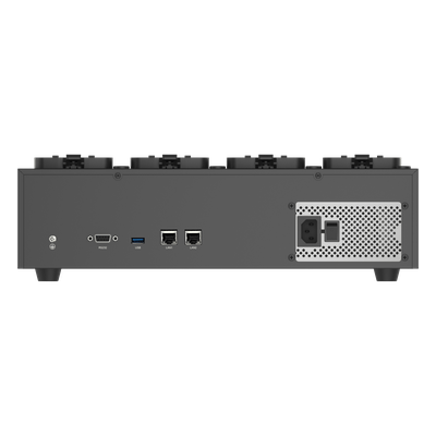 Dock Station de Escritorio / 8 Puertos Body Cams / Dual Gigabit / 4 Bahías HDD / ANR / Cobertura Cíclica / -10°C a 55°C