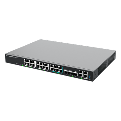Router Todo-en-Uno / 50 Extensiones PBX / Firewall NGFW 9 Gbps / VPN IPsec 1.3 Gbps / 4x SFP+ 10 GbE / 8x 2.5 GbE / 16x GbE / Gestión en la Nube