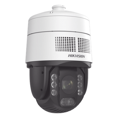 Cámara Domo PTZ IP / 4 Megapixel / 32X Zoom Óptico / IR 200 m (656.2 ft) / Alerta Audible y Luz Estroboscópica 100 m (328.1 ft) / AcuSense / Autoseguimiento 2.0 / IP67 / IK10 / Hi-PoE