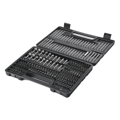 Juego de Puntas para Taladro / 208 Piezas / Entrada Hexagonal 1/4" / Acero Cr-V / Soporte Magnético con Liberación Rápida / Extensor Incluido / Estuche Organizador