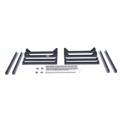 Rack Abierto de 4 Postes / 14 Unidades / Profundidad 510 mm / Montaje Pared o Piso / Acero 9.3 kg
