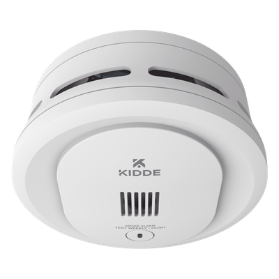 Detector de Humo Fotoeléctrico / Alarma 85 dB a 3 m (9.8 ft) / Autoprueba Interna / Baterías AA / Paquete de 6 Unidades