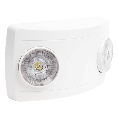 Luz de Emergencia LED / Doble LED 1W 150 lúmenes / Autonomía 90 min / Voltaje Universal 127-240 VAC / UL 5VA Ignífuga