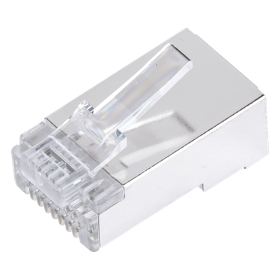 Plugs Pass Through / Cat6 Blindado / Chapado Oro 30μm / 100 Piezas / TIA-568B.2