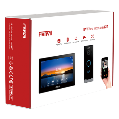 Kit Videoportero IP / Pantalla Táctil 7" HD / Cámara 2 Megapixel / Wi-Fi Dual Band / PoE / 10,000 Tarjetas RFID / ONVIF