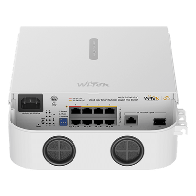 Switch PoE Administrado en la Nube / 8 Puertos Gigabit PoE++ (af/at/bt) / 1 Puerto Uplink RJ45 Gigabit / 1 Puerto SFP Uplink / Presupuesto PoE 110 W / Alcance PoE 250 m (820.2 ft) / Switching 20 Gbps