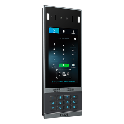 Videoportero IP / Pantalla Táctil IPS 7" / Reconocimiento Facial 10,000 Rostros / Cámara 2MP / 2 Relevadores / IP66 IK07 / PoE