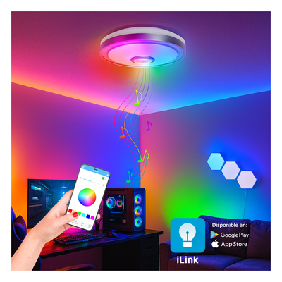 Luminario LED RGB / 40W / 3000 Lúmenes / Control Bluetooth / Temperatura Ajustable / 85-265V AC