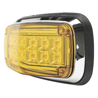 Luz de Advertencia / 8 x 4 in / Ámbar / IP67 / 12-30 VCC / SAE J595 / ECE R65