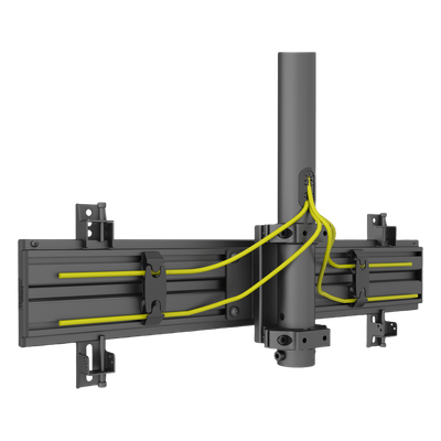 Pieza de Gestión de Cables / Riel para Video Wall LED / Plástico Resistente / Diseño Modular / Color Negro