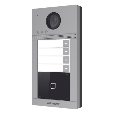 Videoportero IP / 2 Megapixel / PoE / IP65 + IK08 / 4 Departamentos / Apertura con Tarjeta / 2 Puertas / 6 Monitores / 129° / IR 3m