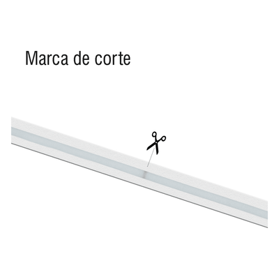 Manguera LED Luminosa / Resina Transparente IP65 / 50 m / 110V CA 4.2 A / 500 W / 6500 K / 164 pies / Corte cada 100 cm
