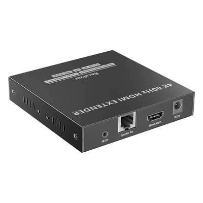 Receptor HDMI IP / 4K UHD @60Hz / 18 Gbps / Cat 6/6a/7 hasta 120 m (393.7 ft) / HDCP 2.2 / IR 20-60 kHz