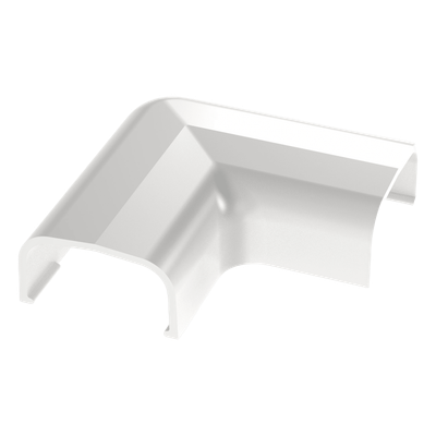 Conexión en Ángulo Recto / 90° para Canaleta LD5 / ABS Blanco / Adhesivo Sin Herramientas / UL94V-0 FT4