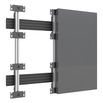 Placa Adaptadora para Videowall LED / 70 x 21.5 mm / Fijación M8 / Dimensiones 140 x 170 mm
