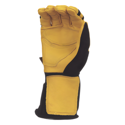 Guantes de Trabajo para Liniero / Cuero Blando / Nudillos Acolchados Doble Fila / Neopreno 4'' (102 mm) / Talla Grande