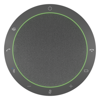 Altavoz de Conferencia / 4 Micrófonos MEMS Beamforming / Alcance 2.3 m (7.5 ft) / Bluetooth 4.2 / USB-C y USB-A / Batería 12 h