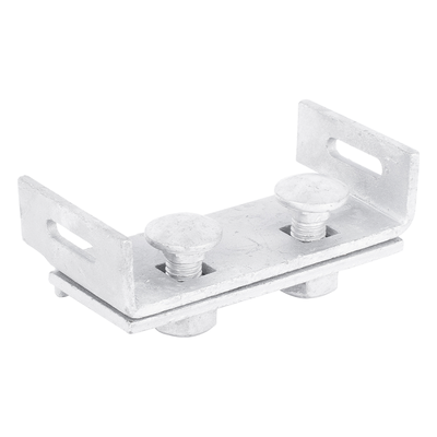 Herraje de Suspensión Tangente / Cable Figura 8 / Poste Concreto o Madera / Acero Galvanizado / Protección UV